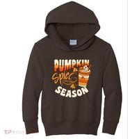 Pumpkin Spice Season Latte Coffee Fall Autumn Funny Kids Hoodie thumb 0