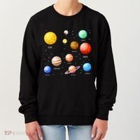 Planets Solar System Science Astronomy Space Lovers Women's Sweatshirt thumb 0