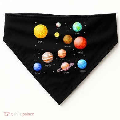 Planets Solar System Science Astronomy Space Lovers USA-Made Doggie Bandana