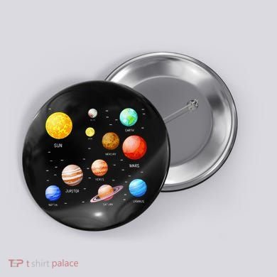 Planets Solar System Science Astronomy Space Lovers Button