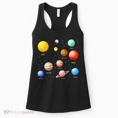Planets Solar System Science Astronomy Space Lovers Women's Tank Top