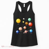 Planets Solar System Science Astronomy Space Lovers Women's Tank Top thumb 0