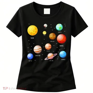 Planets Solar System Science Astronomy Space Lovers Women's T-Shirt