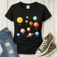 Planets Solar System Science Astronomy Space Lovers Women's T-Shirt thumb 3