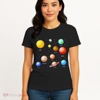 Planets Solar System Science Astronomy Space Lovers Women's T-Shirt thumb 4