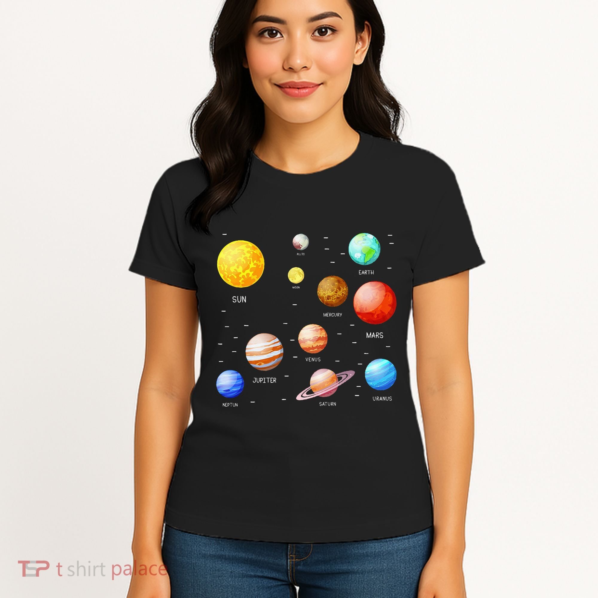 Planets Solar System Science Astronomy Space Lovers Women's T-Shirt