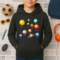 Planets Solar System Science Astronomy Space Lovers Kids Hoodie thumb 2
