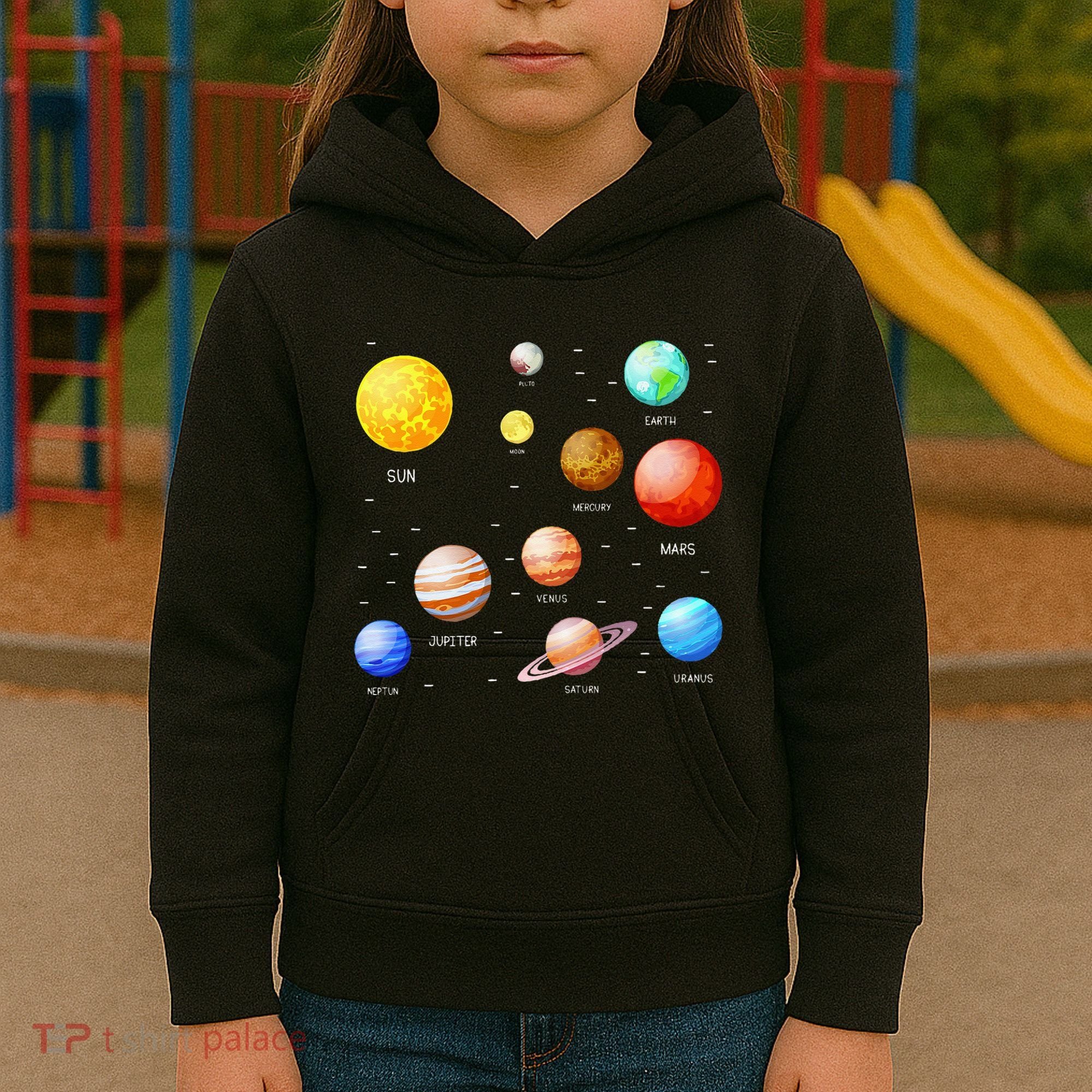 Planets Solar System Science Astronomy Space Lovers Kids Hoodie