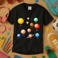 Planets Solar System Science Astronomy Space Lovers Kids T-Shirt thumb 3