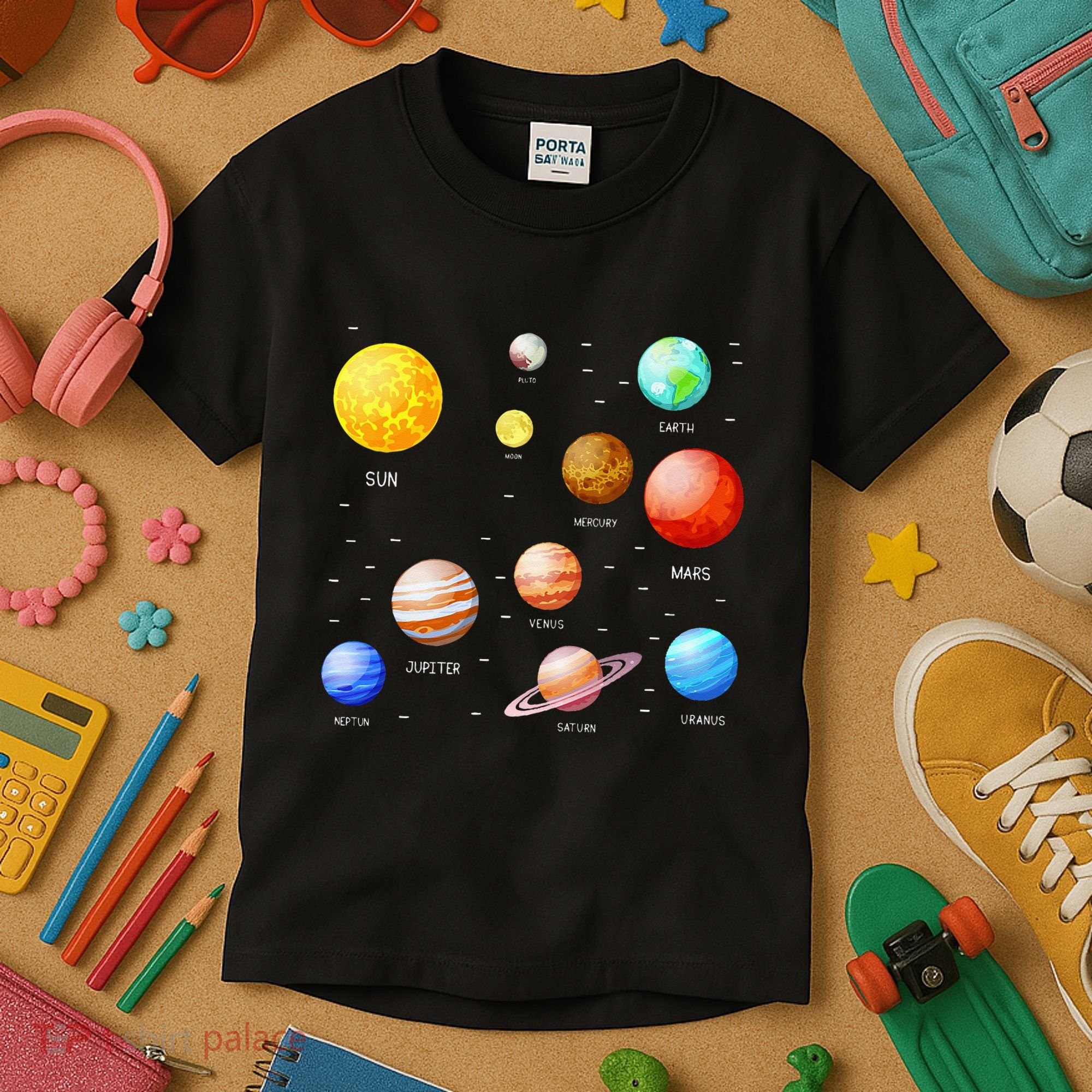 Planets Solar System Science Astronomy Space Lovers Kids T-Shirt