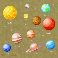 Planets Solar System Science Astronomy Space Lovers Garment-Dyed Women's Muscle Tee thumb 6
