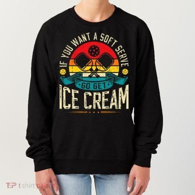 Pickleball Soft Serve Ice Cream Pickleball Player Women's Sweatshirt