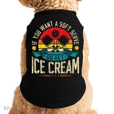 Pickleball Soft Serve Ice Cream Pickleball Player Doggie Tank