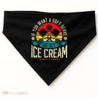 Pickleball Soft Serve Ice Cream Pickleball Player USA-Made Doggie Bandana thumb 0