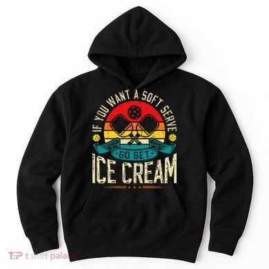 Pickleball Soft Serve Ice Cream Pickleball Player Hoodie