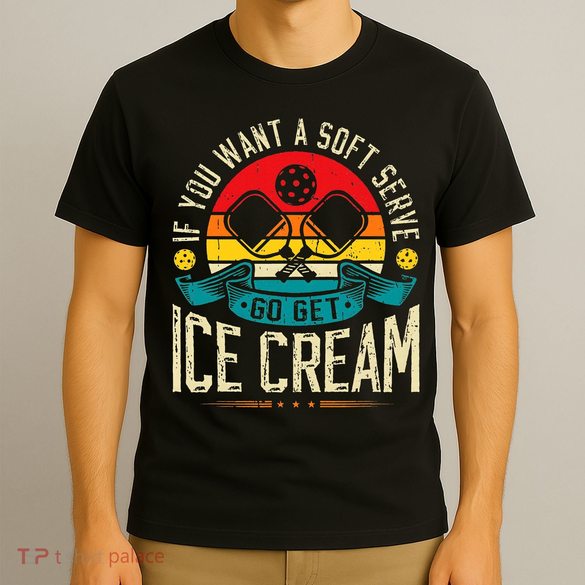 Pickleball Soft Serve Ice Cream Pickleball Player T-Shirt