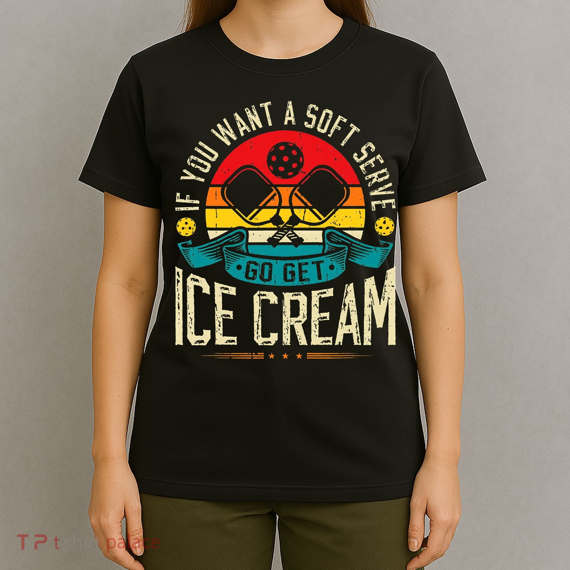 Pickleball Soft Serve Ice Cream Pickleball Player T-Shirt