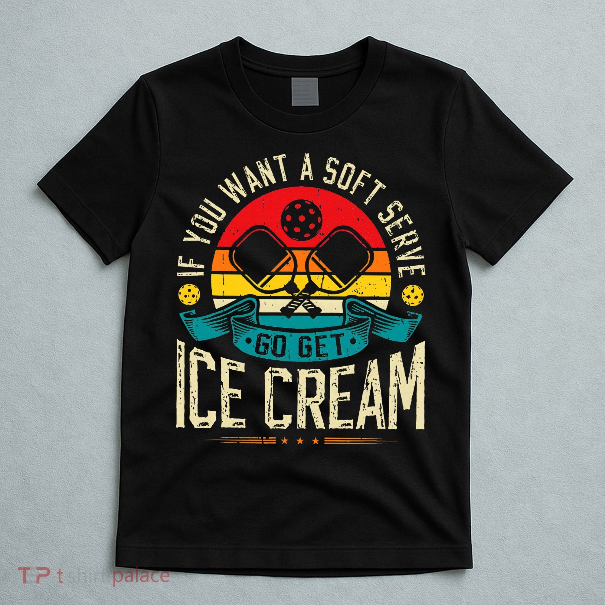 Pickleball Soft Serve Ice Cream Pickleball Player T-Shirt