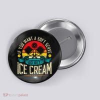 Pickleball Soft Serve Ice Cream Pickleball Player Button thumb 0