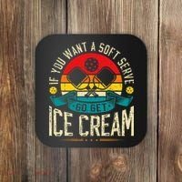 Pickleball Soft Serve Ice Cream Pickleball Player Coaster thumb 0