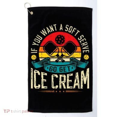 Pickleball Soft Serve Ice Cream Pickleball Player Golf Towel