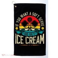 Pickleball Soft Serve Ice Cream Pickleball Player Golf Towel thumb 0