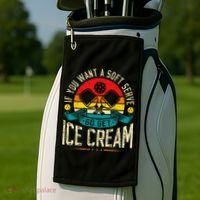 Pickleball Soft Serve Ice Cream Pickleball Player Golf Towel thumb 2