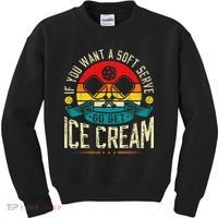 Pickleball Soft Serve Ice Cream Pickleball Player Kids Sweatshirt thumb 0