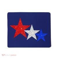 Patriotic Stars Sparkle Red White Blue American 4th Of July Mousepad thumb 0