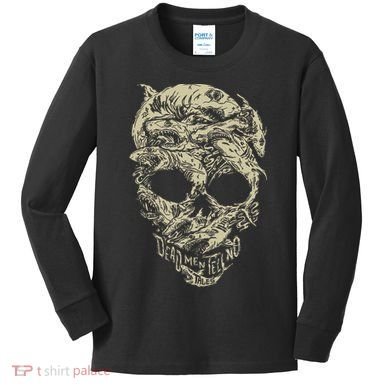 Pirates Shark Skull Kids Long Sleeve Shirt