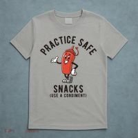 Practice Safe Snacks Use A Condiment Funny Offensive T-Shirt thumb 5