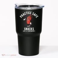Practice Safe Snacks Use A Condiment Funny Offensive Tumbler thumb 0