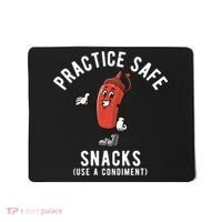 Practice Safe Snacks Use A Condiment Funny Offensive Mousepad thumb 0