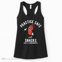 Practice Safe Snacks Use A Condiment Funny Offensive Women's Tank Top thumb 0