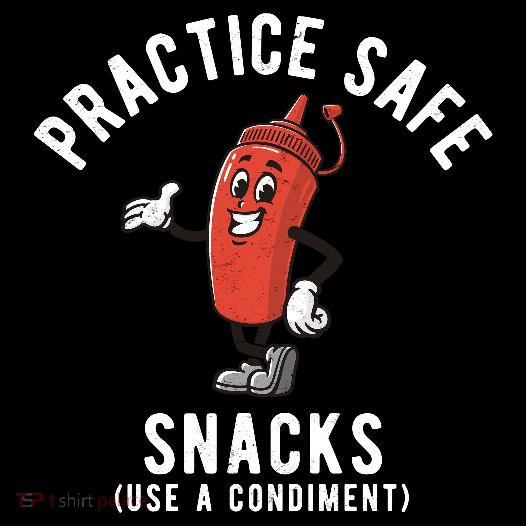 Practice Safe Snacks Use A Condiment Funny Offensive Visor