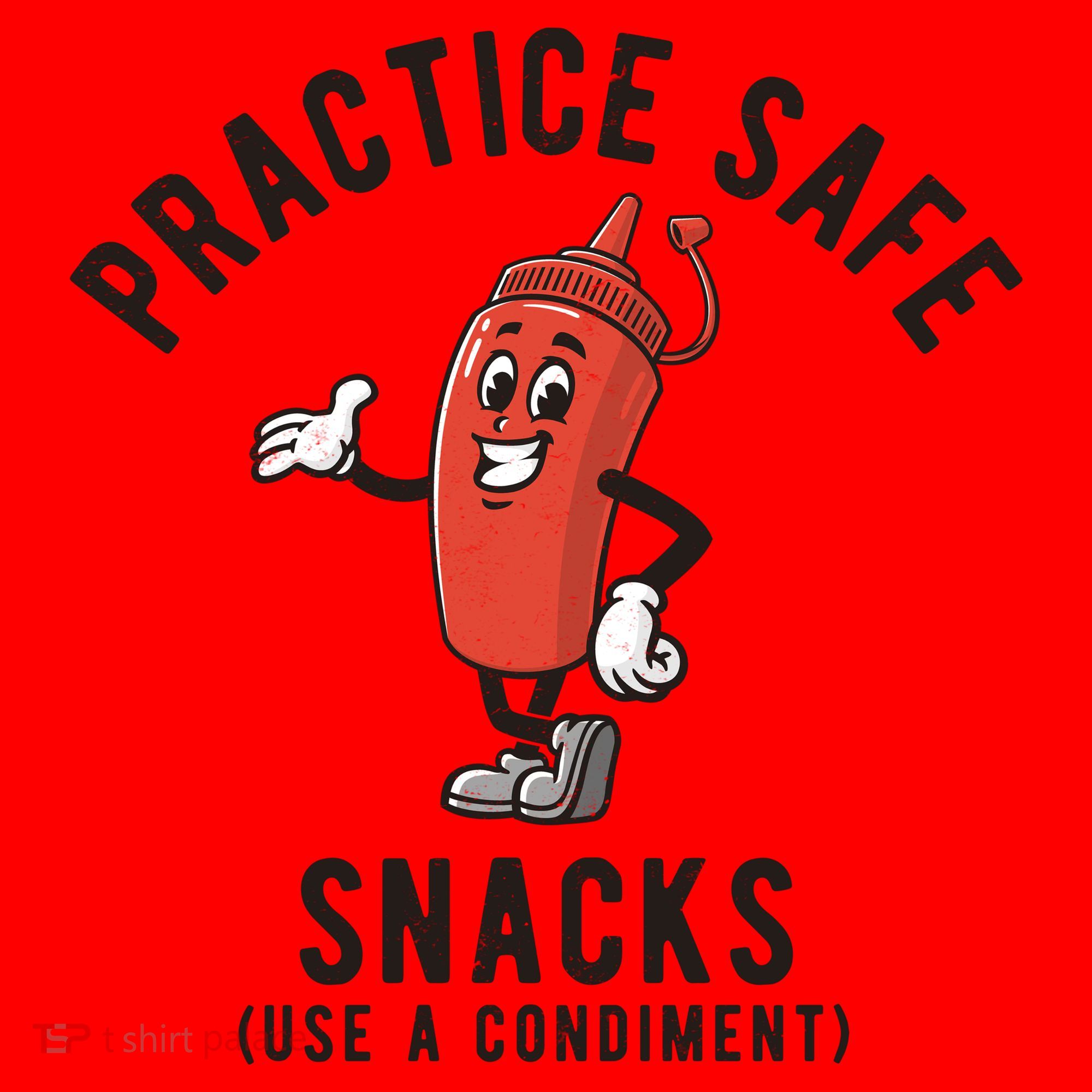 Practice Safe Snacks Use A Condiment Funny Offensive Santa Hat