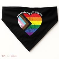 Pride Safe Space Heart LGBTQ+ You Can Be Yourself With Me USA-Made Doggie Bandana thumb 0