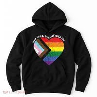 Pride Safe Space Heart LGBTQ+ You Can Be Yourself With Me Hoodie thumb 0