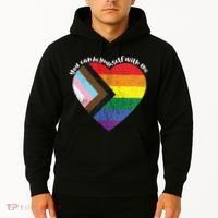 Pride Safe Space Heart LGBTQ+ You Can Be Yourself With Me Hoodie thumb 2