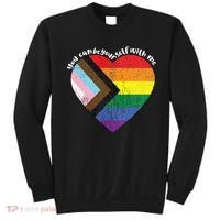 Pride Safe Space Heart LGBTQ+ You Can Be Yourself With Me Sweatshirt thumb 0