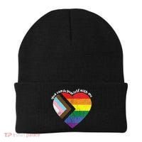 Pride Safe Space Heart LGBTQ+ You Can Be Yourself With Me Beanie thumb 0