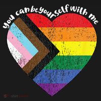 Pride Safe Space Heart LGBTQ+ You Can Be Yourself With Me Mousepad thumb 1