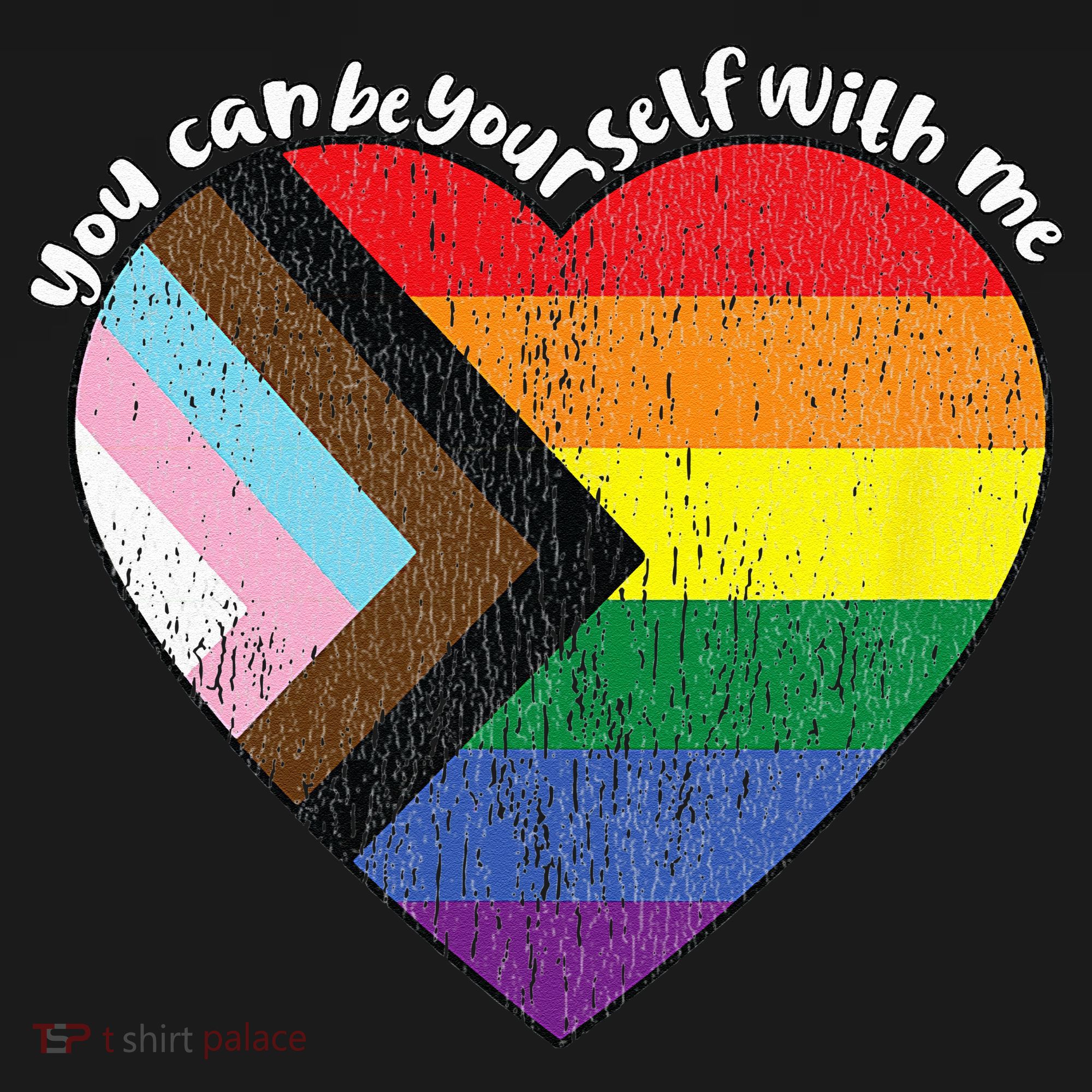 Pride Safe Space Heart LGBTQ+ You Can Be Yourself With Me Mousepad