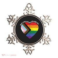 Pride Safe Space Heart LGBTQ+ You Can Be Yourself With Me Ornament thumb 0