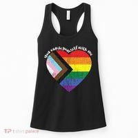 Pride Safe Space Heart LGBTQ+ You Can Be Yourself With Me Women's Tank Top thumb 0