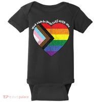 Pride Safe Space Heart LGBTQ+ You Can Be Yourself With Me Baby Bodysuit thumb 0