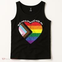 Pride Safe Space Heart LGBTQ+ You Can Be Yourself With Me Tank Top thumb 2