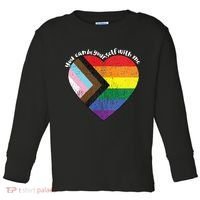 Pride Safe Space Heart LGBTQ+ You Can Be Yourself With Me Toddler Long Sleeve Shirt thumb 0