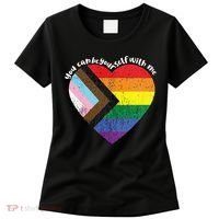 Pride Safe Space Heart LGBTQ+ You Can Be Yourself With Me Women's T-Shirt thumb 0