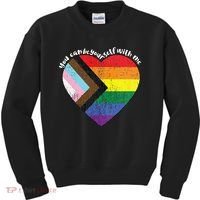 Pride Safe Space Heart LGBTQ+ You Can Be Yourself With Me Kids Sweatshirt thumb 0